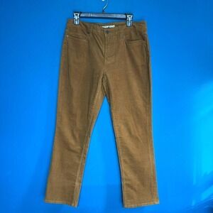 Lands End Corduroy Pants Women's Size 8 Petite Brown Tan Straight Leg Winter